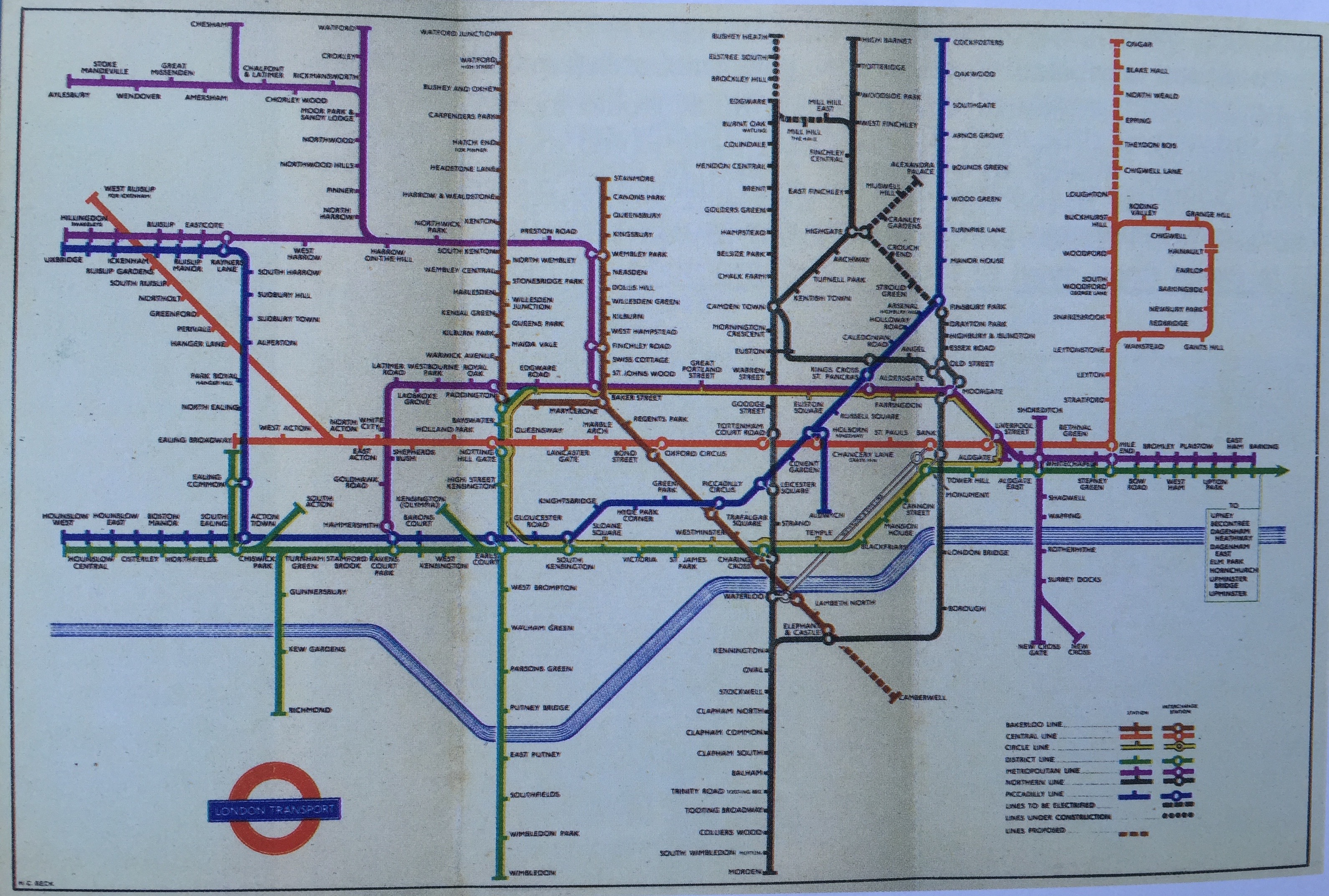 Tube map 1949